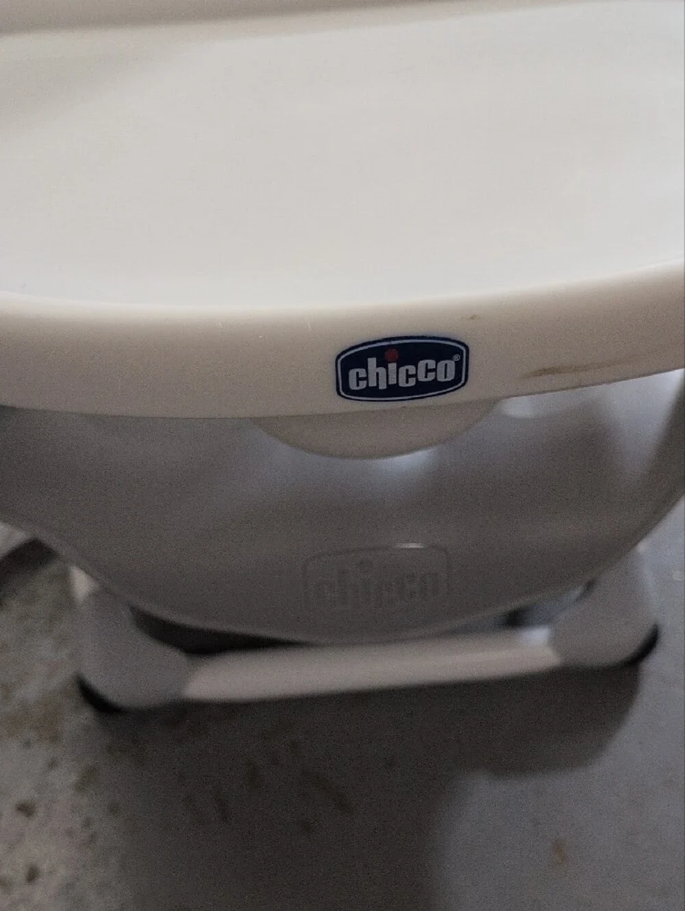 Chicco Gray & White Baby Booster Seat with Removable Tray